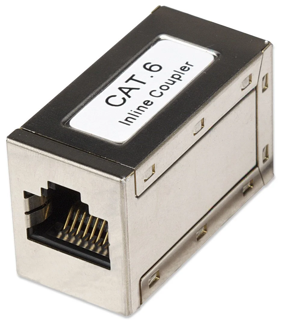 Intellinet - Cat6 Inline Modular Coupler - with Gold Palted Contacts - for Extending The Length of Shielded Cat6 Cables