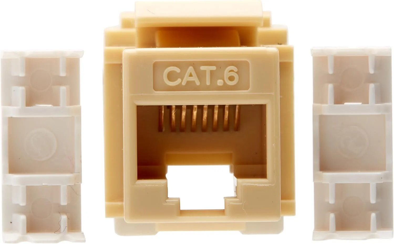 Intellinet Cat6 RJ45 Keystone Jack – Punchdown Type – for UTP Cat 6 Cable – Lifetime Mfg Warranty – Ivory