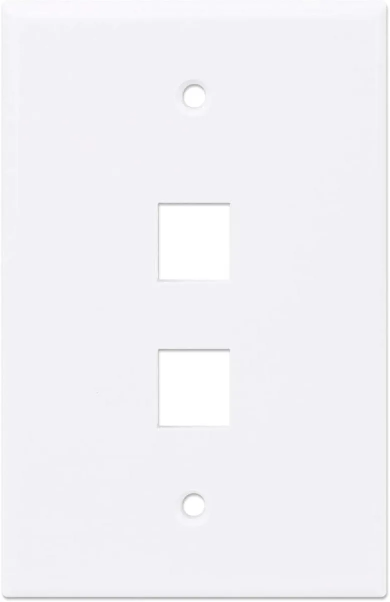 INTELLINET 2-Outlet Keystone Wall Plate