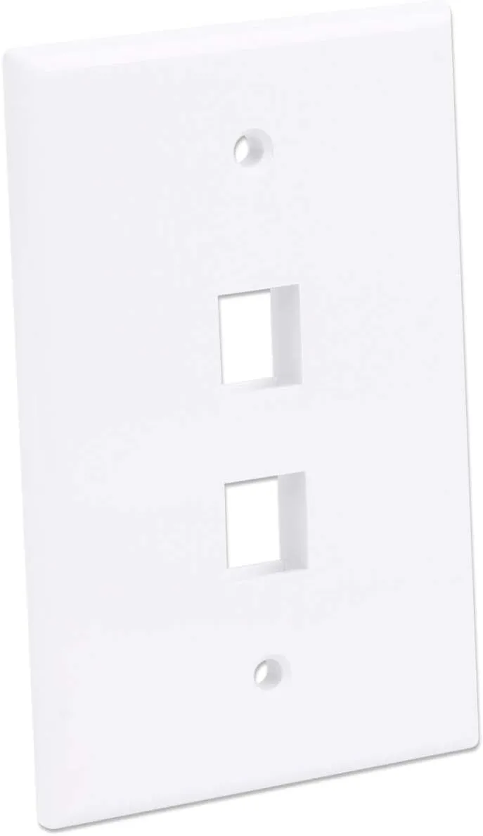 INTELLINET 2-Outlet Keystone Wall Plate