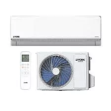 Set Minisplit Inverter 1 Ton. York Frio y Calor 12 MBH 17.5 SEER 220/1/60 - YHKE12ZJMGXBORX