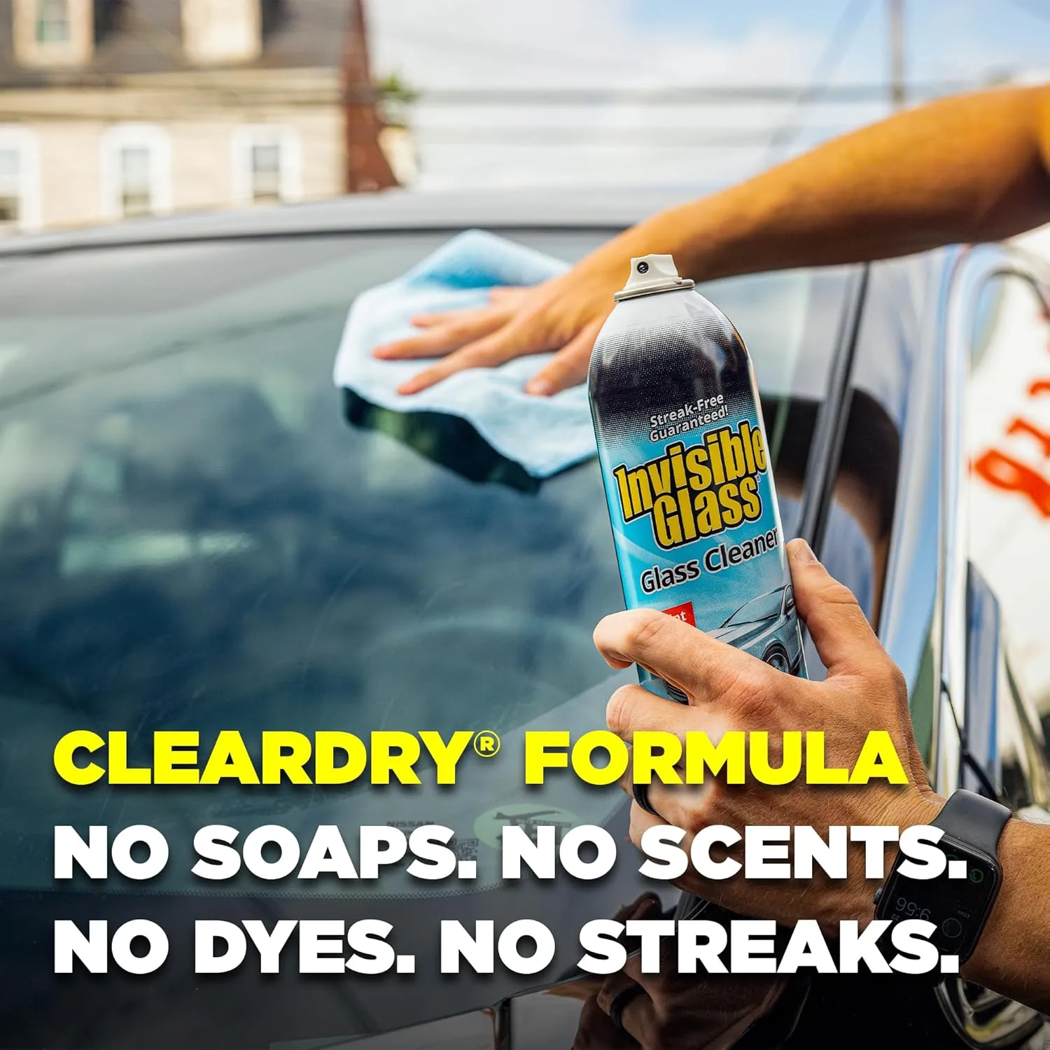Invisible Glass 91164 Premium Aerosol Glass Cleaner Spray for Car Windshields and Windows, Automotive and Home Window Cleaner, Streak-Free, Ammonia-Free, Tint-Safe – 19 oz