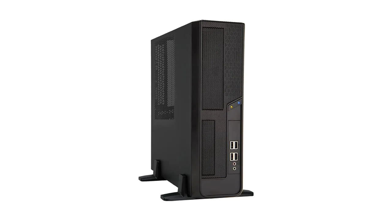 IN WIN Small Form Factor Micro-ATX Desktop Case with Built-In PSU