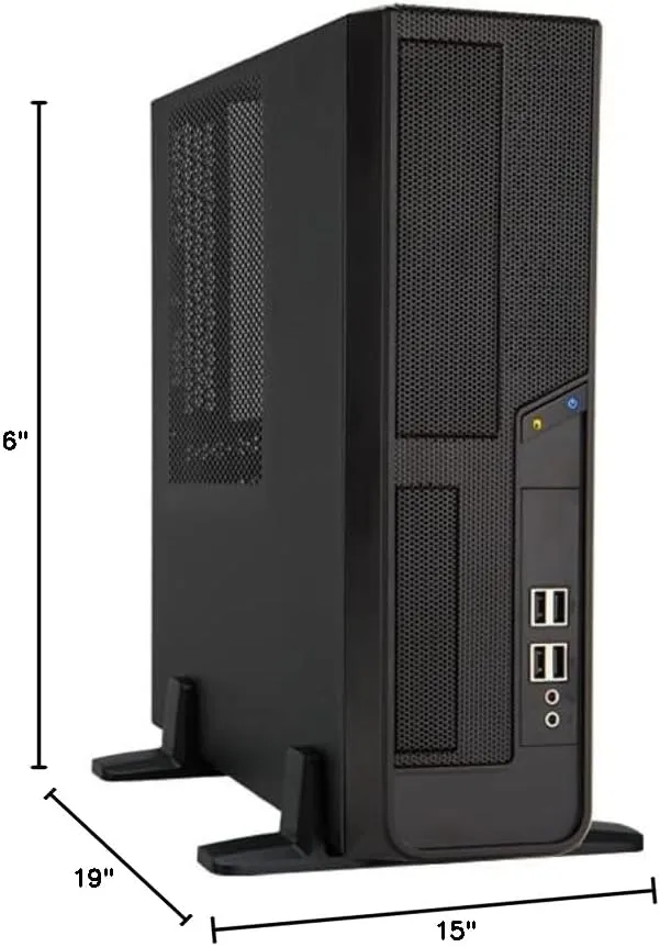 IN WIN Small Form Factor Micro-ATX Desktop Case with Built-In PSU