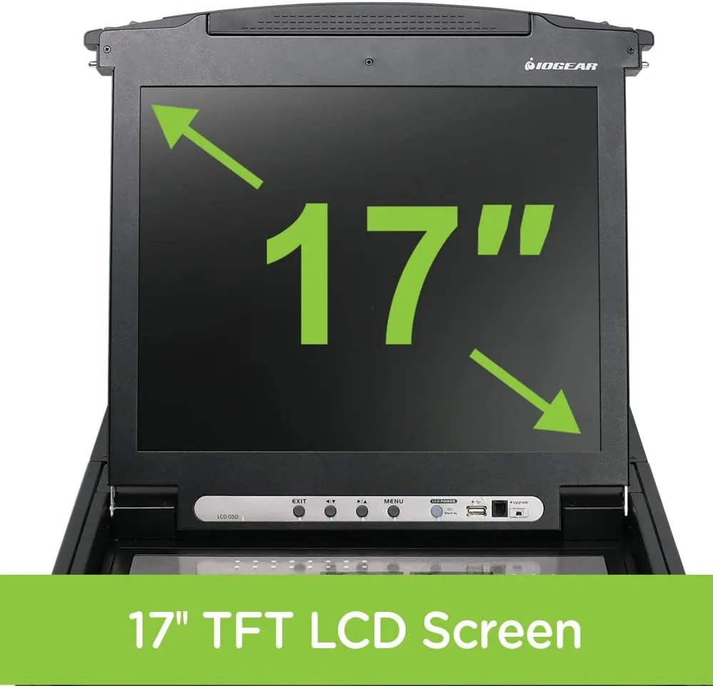 IOGEAR 17" LCD KVM Console with Integrated Keyboard and Touchpad