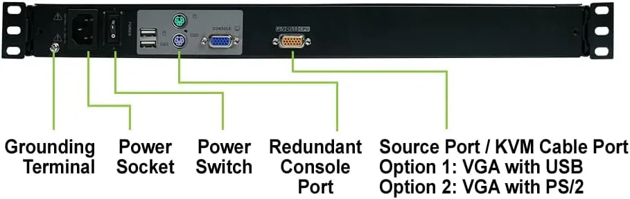 IOGEAR 17" LCD KVM Console with Integrated Keyboard and Touchpad