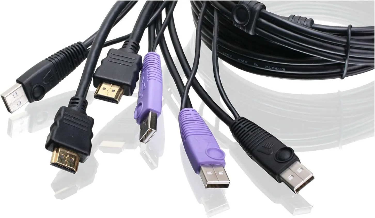IOGEAR 2-Port USB Cable KVM Switch with Audio, Plug n Play