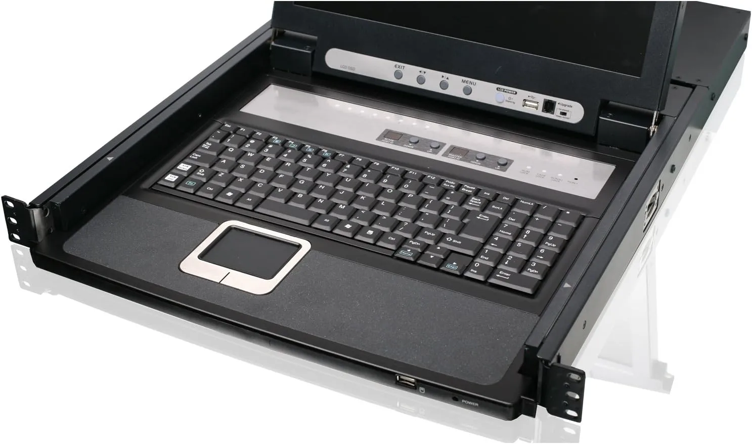 IOGEAR 17" LCD KVM Console with Integrated Keyboard and Touchpad