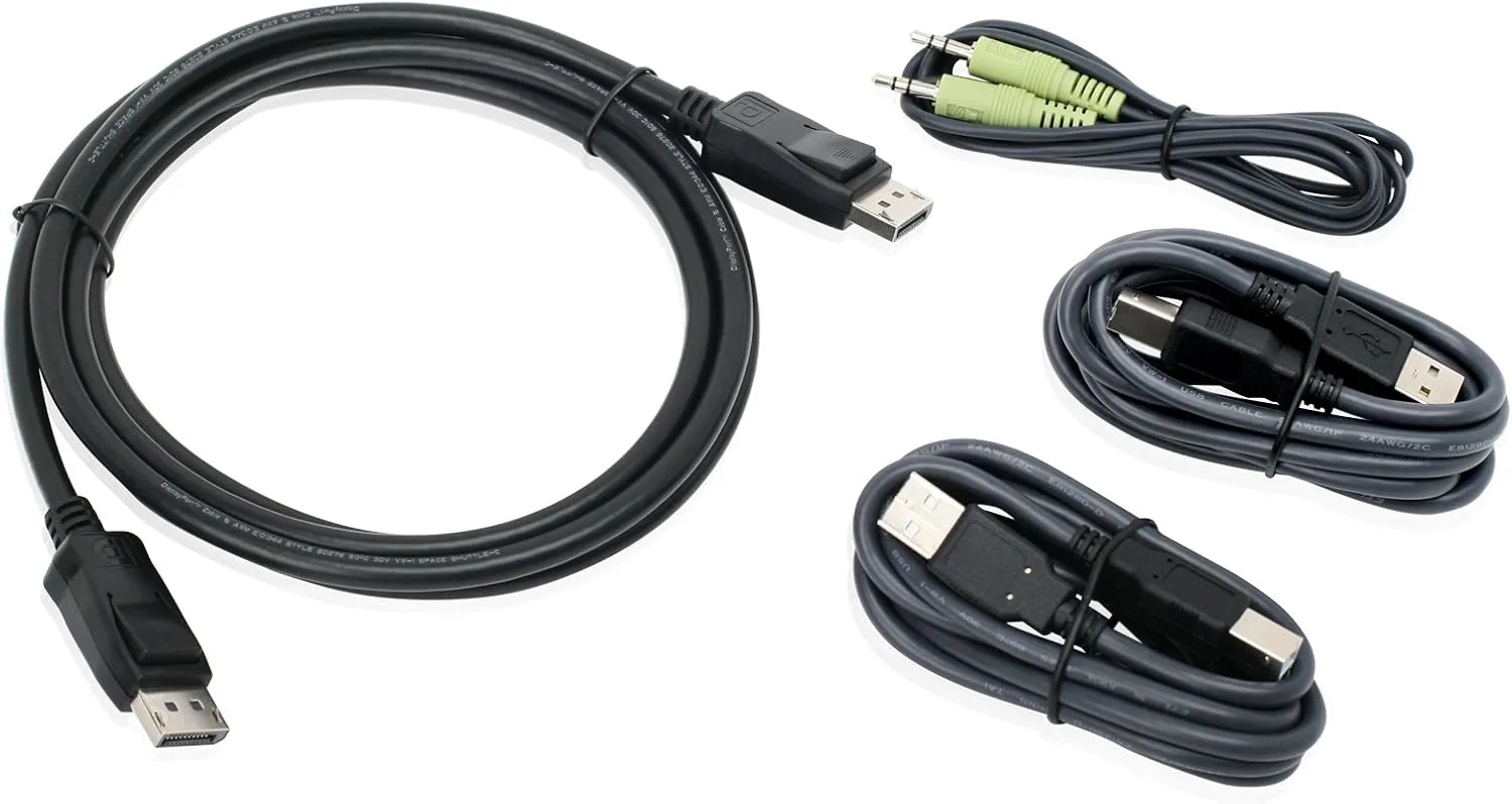 IOGEAR DisplayPort USB KVM Cable Kit with Audio (TAA), 6-Foot