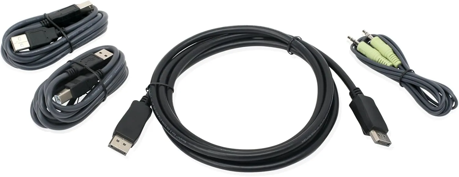 IOGEAR DisplayPort USB KVM Cable Kit with Audio (TAA), 6-Foot