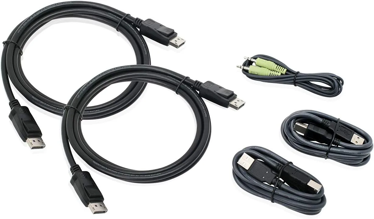 IOGEAR DisplayPort USB KVM Cable Kit with Audio (TAA), 6-Foot