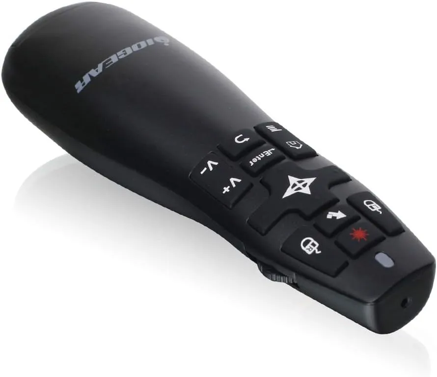 IOGEAR Red Point Pro 2.4GHz Gyroscopic Presentation Mouse with Laser Pointer, GME430R
