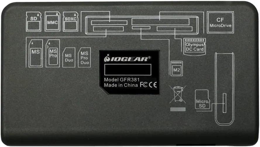 IOGEAR USB 3.0 Compact Flash Memory Card Reader - Rate Up To 5Gbps - Read 5 Cards Simultaneously
