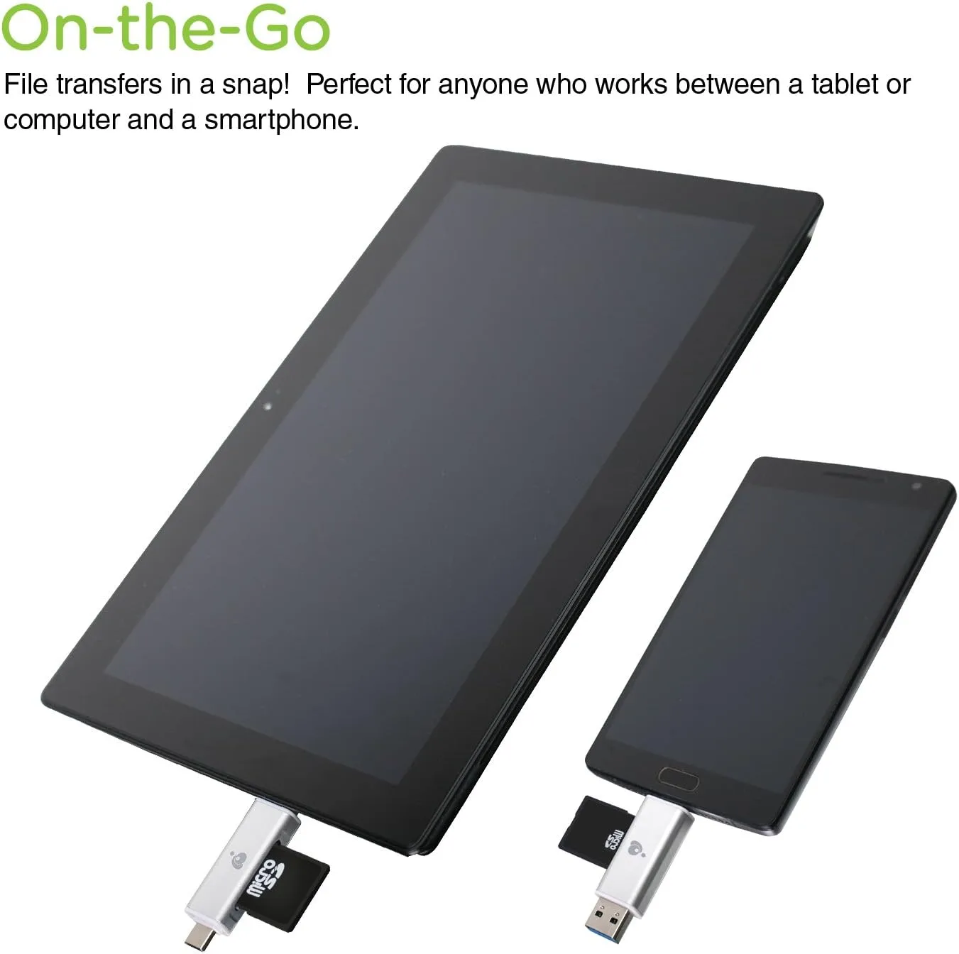 IOGEAR USB-C 2-in-1 SD Card Reader w/ USB-A - GFR3C12 (Pack of 2)