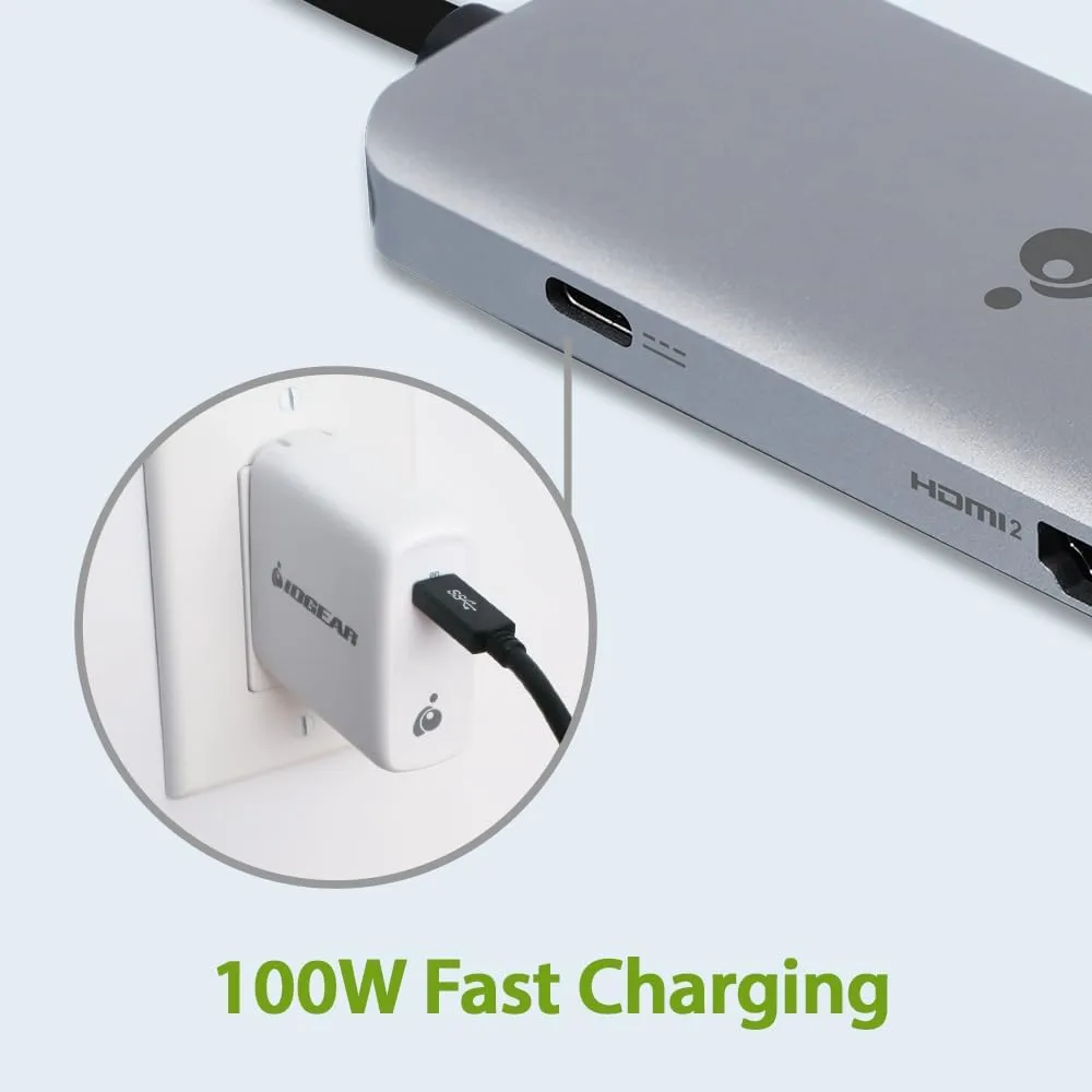 IOGEAR USB-C 6-in-1 Travel Dock 8K Single Monitor Nano Dock Pro Up to 4K in Dual Display Mode
