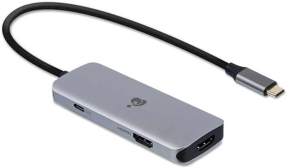 IOGEAR USB-C 6-in-1 Travel Dock 8K Single Monitor Nano Dock Pro Up to 4K in Dual Display Mode