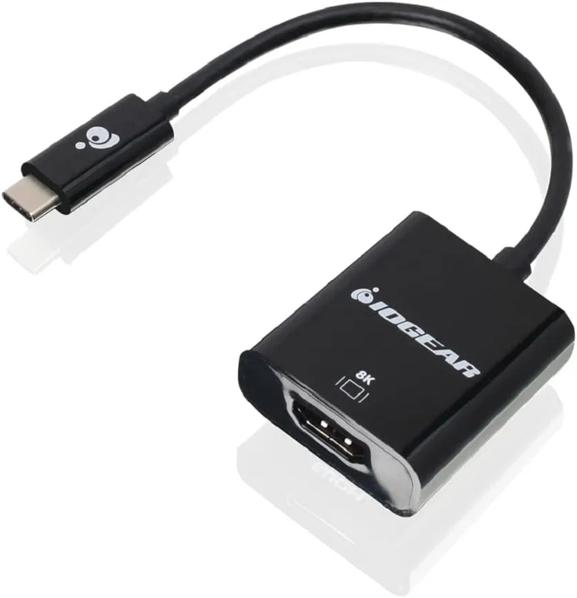 IOGEAR USB Type-C to 8K HDMI Adapter, 8K @60Hz, True 4K @120Hz, Compatible with All Type C, USB4, Thunderbolt 3 and Thunderbolt 4, GUC3CHD8K