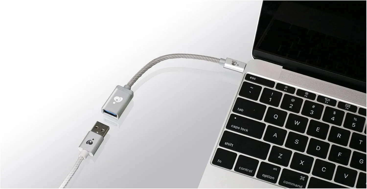 IOGEAR Charge & Sync USB-C to USB Type-A Adapter, Silver, G2LU3CAF10-SIL
