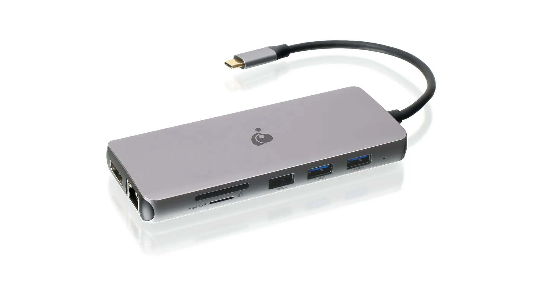 IOGEAR USB-C Triple Display Dock Station - 4K 60Hz - 2 HDMI - 1 DisplayPort - 2 USB2 - 2 USB3 - Ethernet - 3.5mm Audio