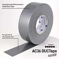 IPG Heavy Duty AC36 DUCTape 1.88" x 60 yd, Silver (Single Roll)