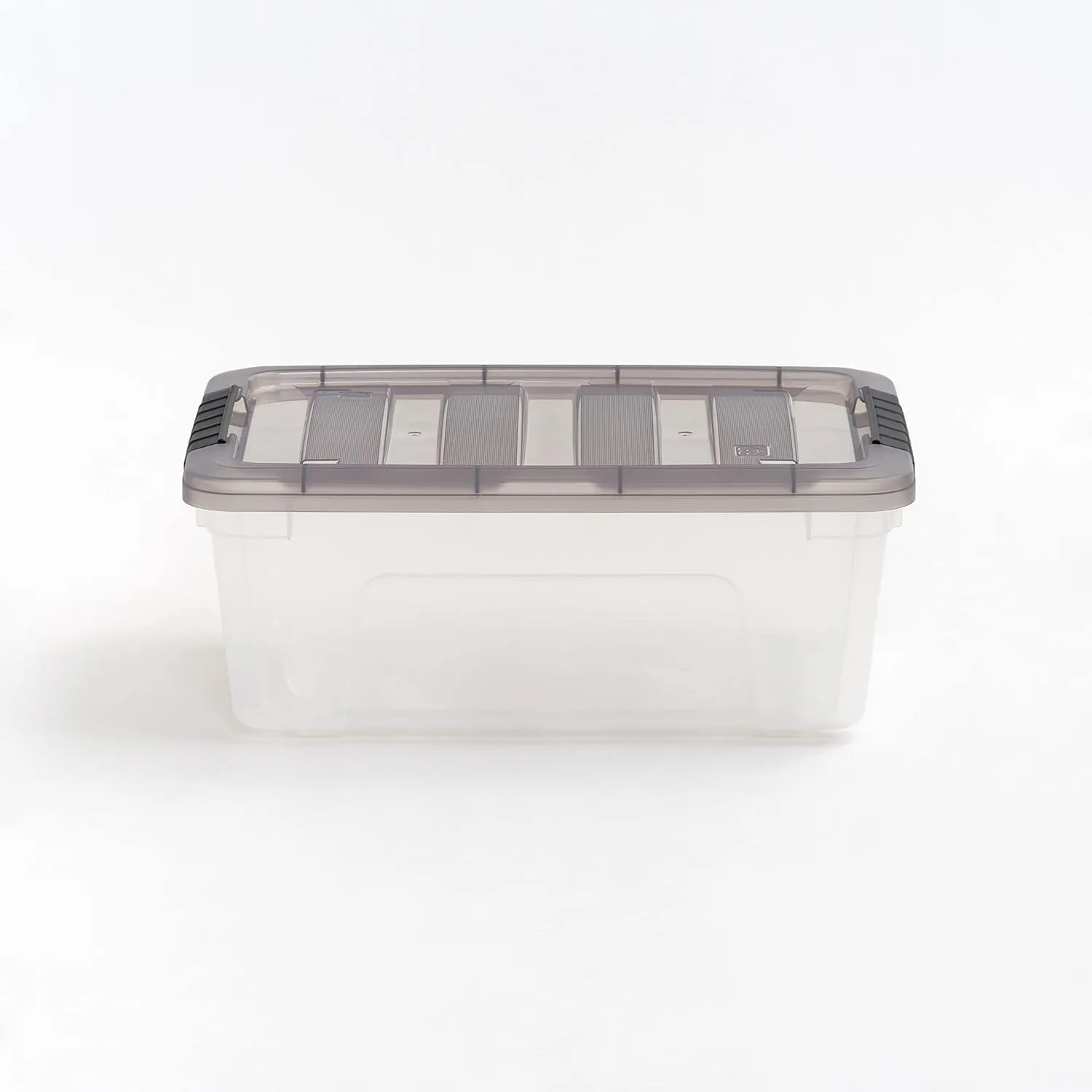 IRIS USA 13 Quart Stack & Pull Clear Storage Box, Gray, 8 Pack