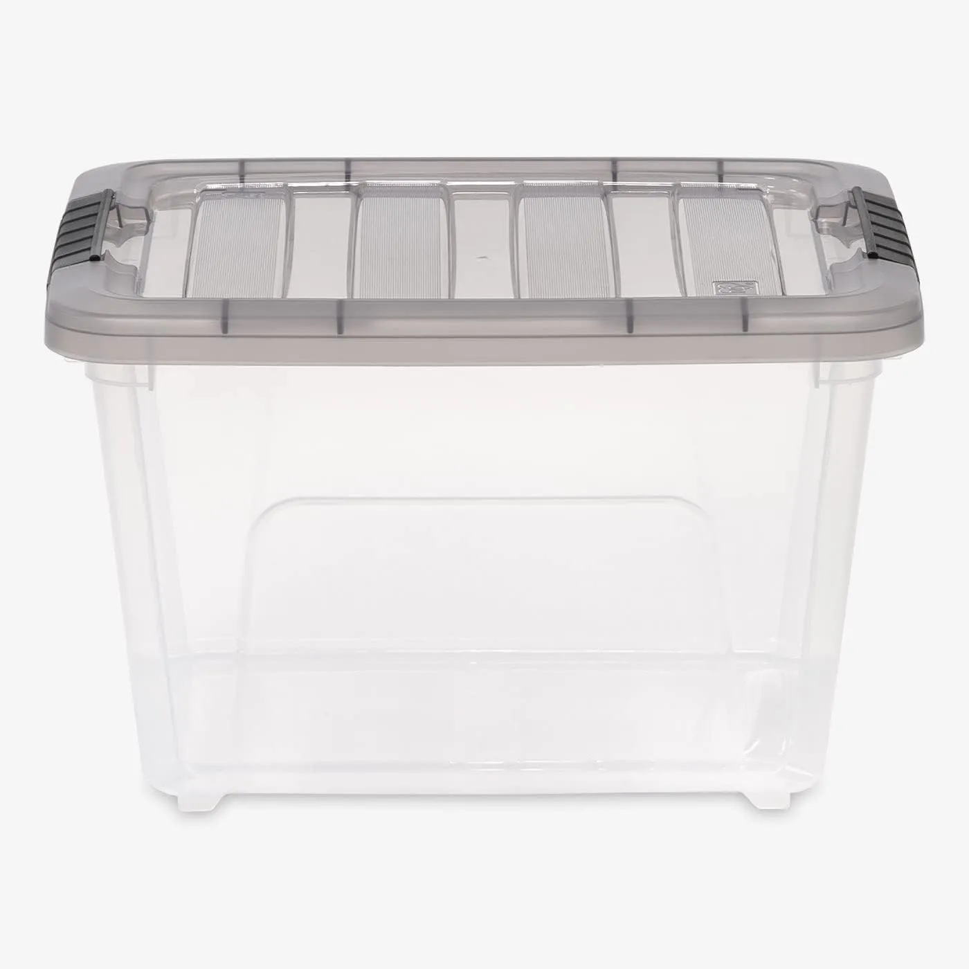 IRIS USA 19 Quart Stack & Pull Clear Plastic Storage Box, Gray, 5 Pack