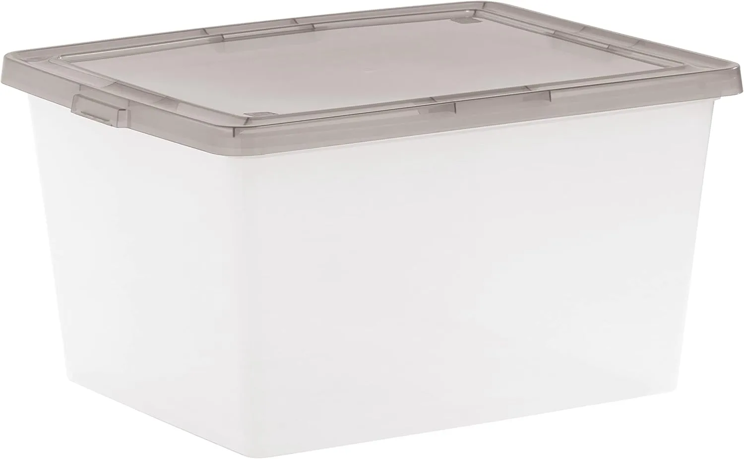 IRIS USA 24.5 Quart Snap Top Plastic Storage Bin, 6 Pack