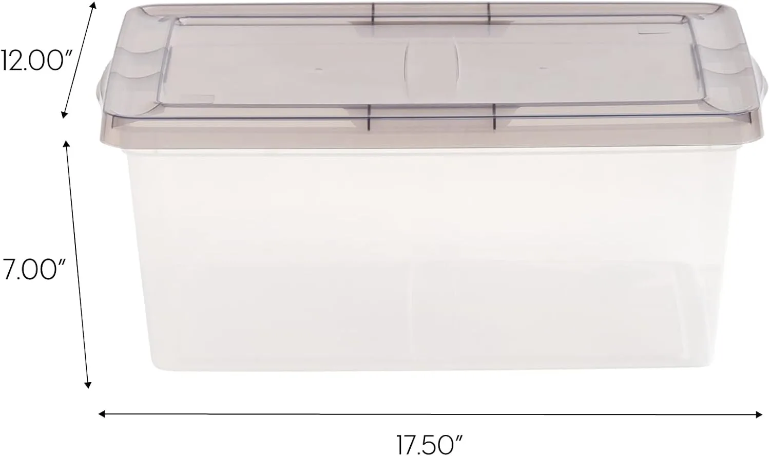 IRIS USA 8 Pack 17 Quart Snap Top Plastic Storage Box