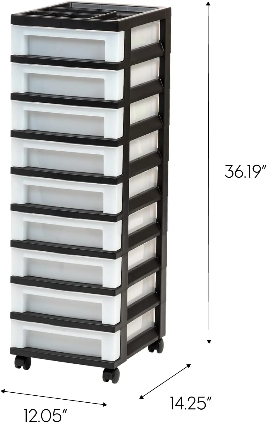 IRIS Storage Cart with Organizer Top