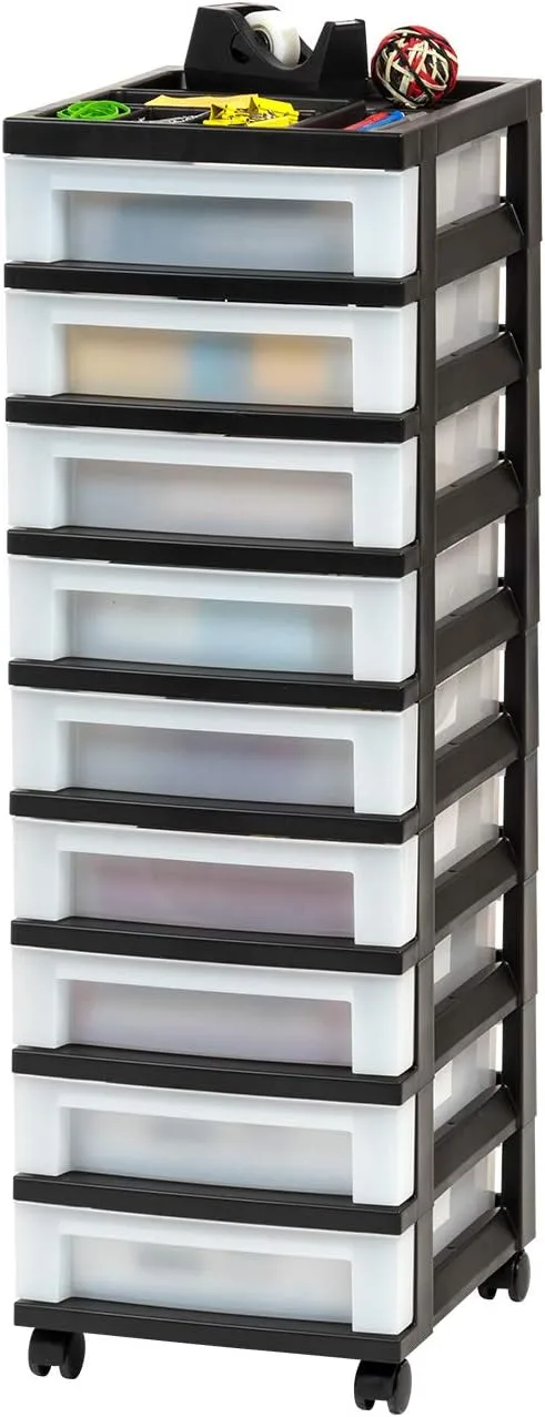 IRIS Storage Cart with Organizer Top