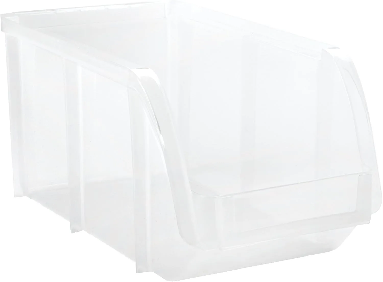 Set of 8 IRIS Clear Stacking Bins - Medium