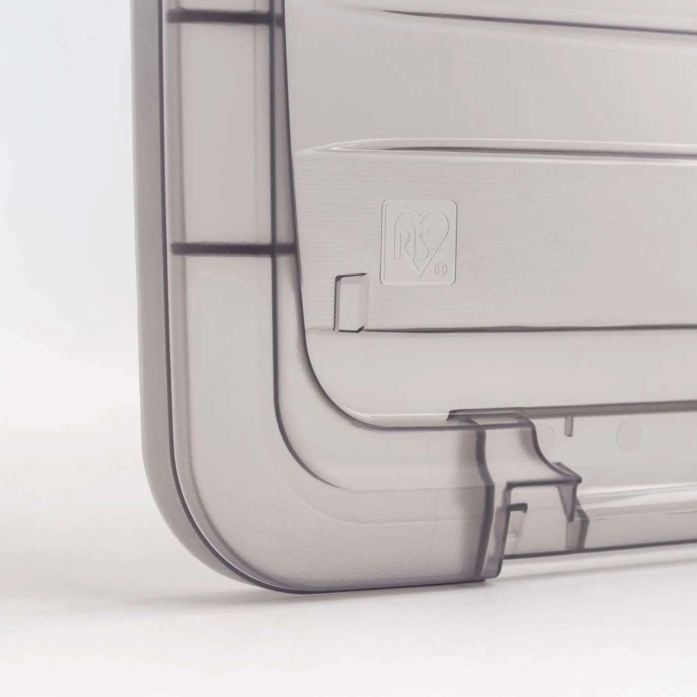 IRIS USA 6 Quart Stack & Pull Clear Storage Box, Gray, 12 Pack