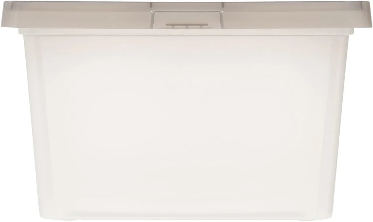 IRIS USA 14.5 Quart Snap Top Plastic Storage Box, 6 Pack