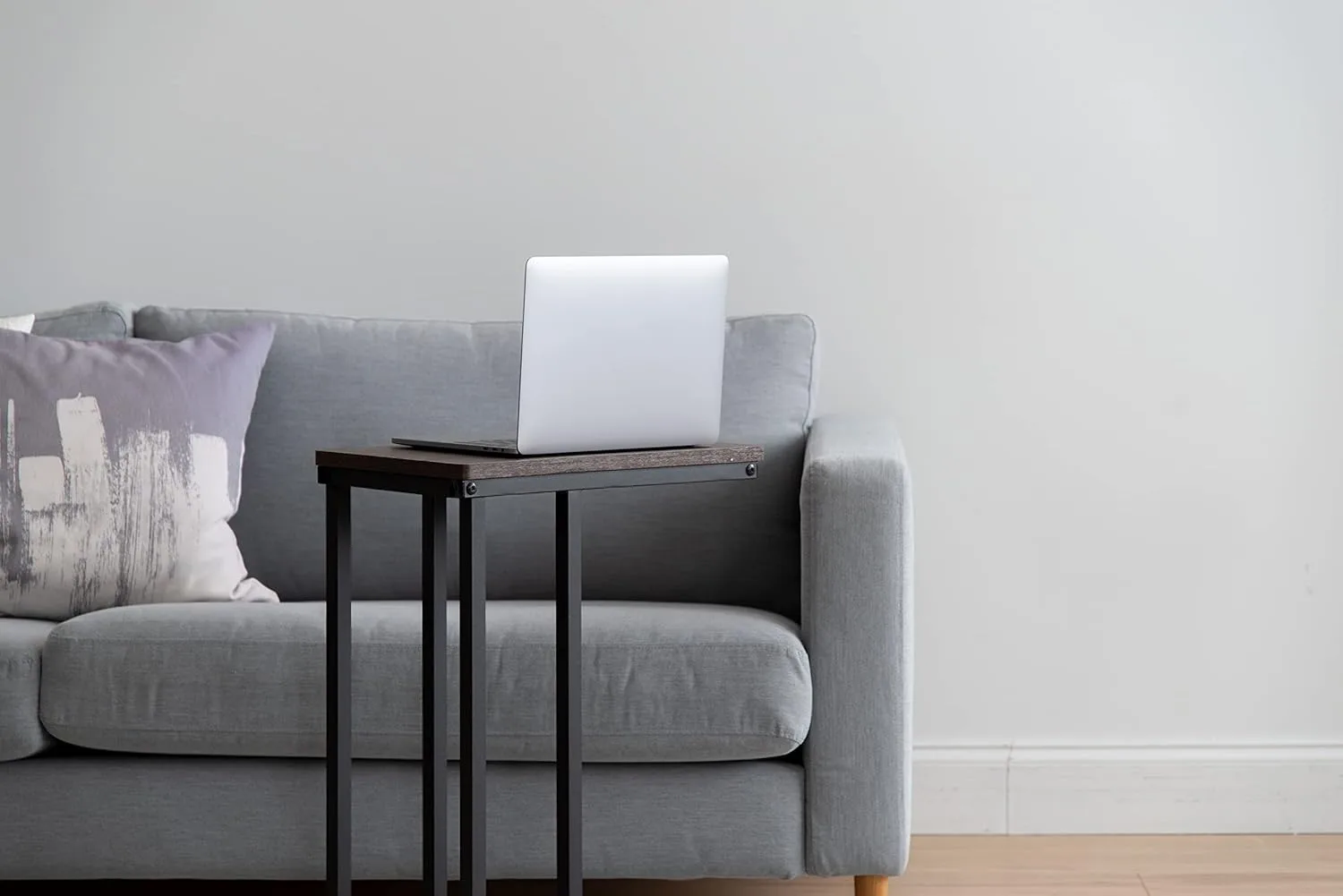 IRIS USA Wood and Metal Frame Side Table, Accent Sofa End Table Coffee Snack, Bedroom Night Stand, Living Room Computer Desk