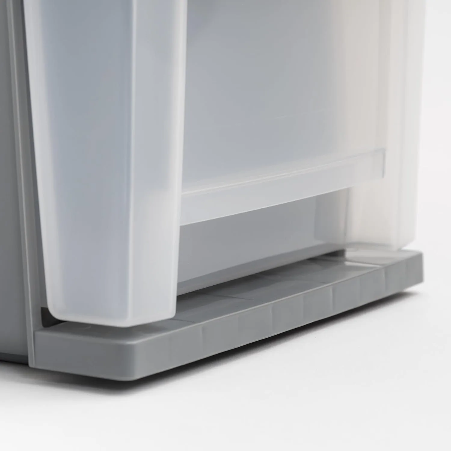 Iris Stackable Storage Bins With Drawers, 5-13/16inH x 8-3/4inW x 12-3/4inD, Gray, Set Of 5 Bins