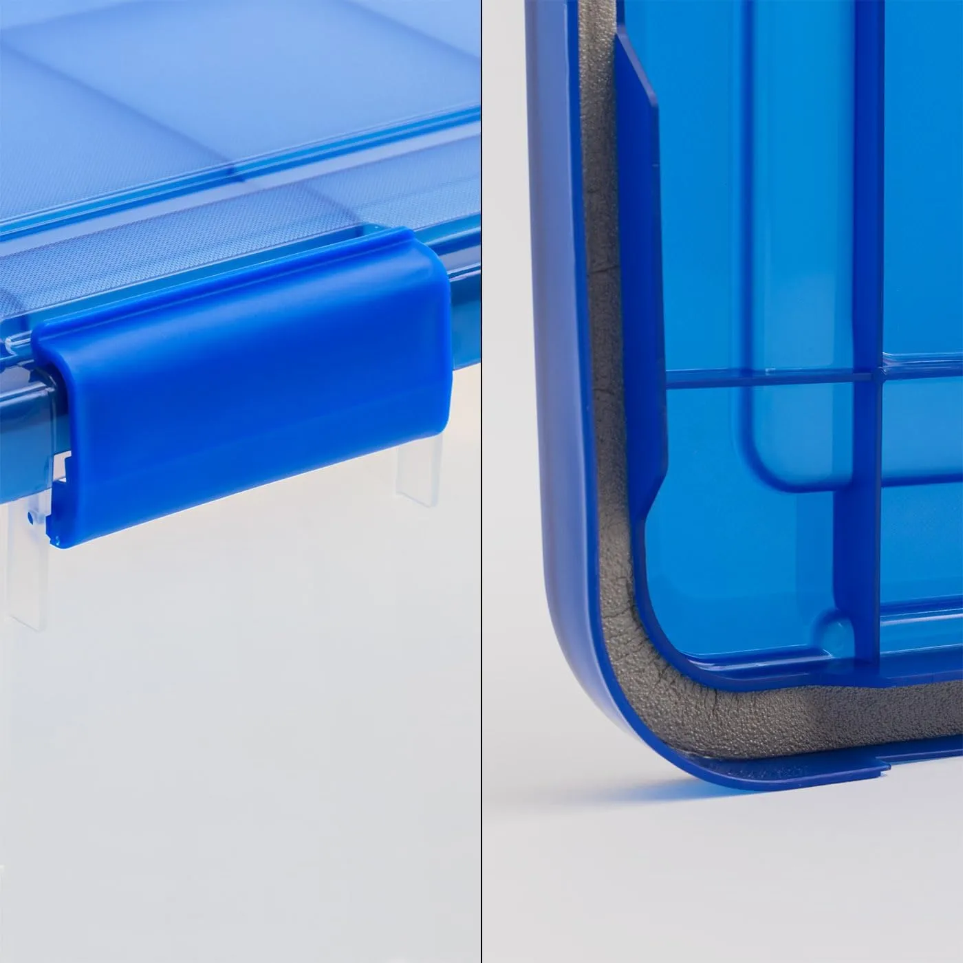 IRIS USA 4Pack 46.6qt WEATHERPRO Airtight Plastic Storage Bin with Lid and Seal and Secure Latching Buckles