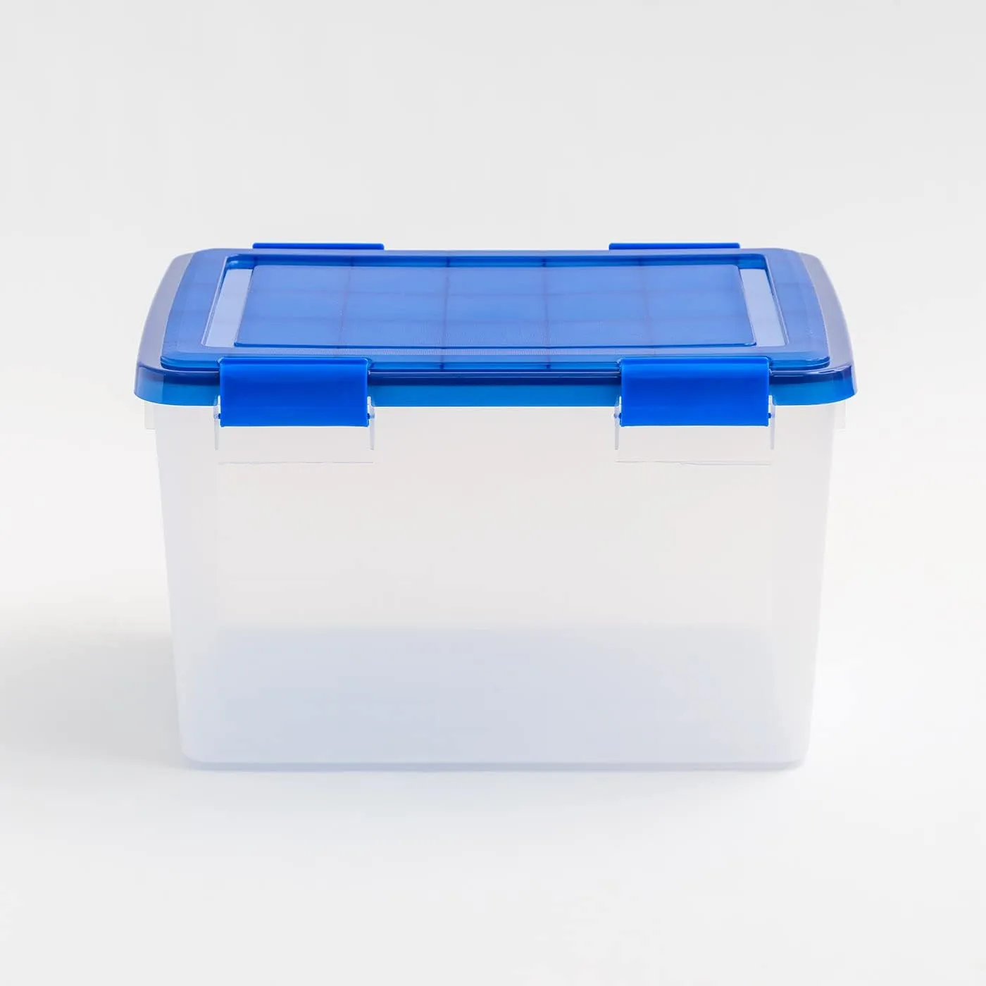 IRIS USA 4Pack 46.6qt WEATHERPRO Airtight Plastic Storage Bin with Lid and Seal and Secure Latching Buckles