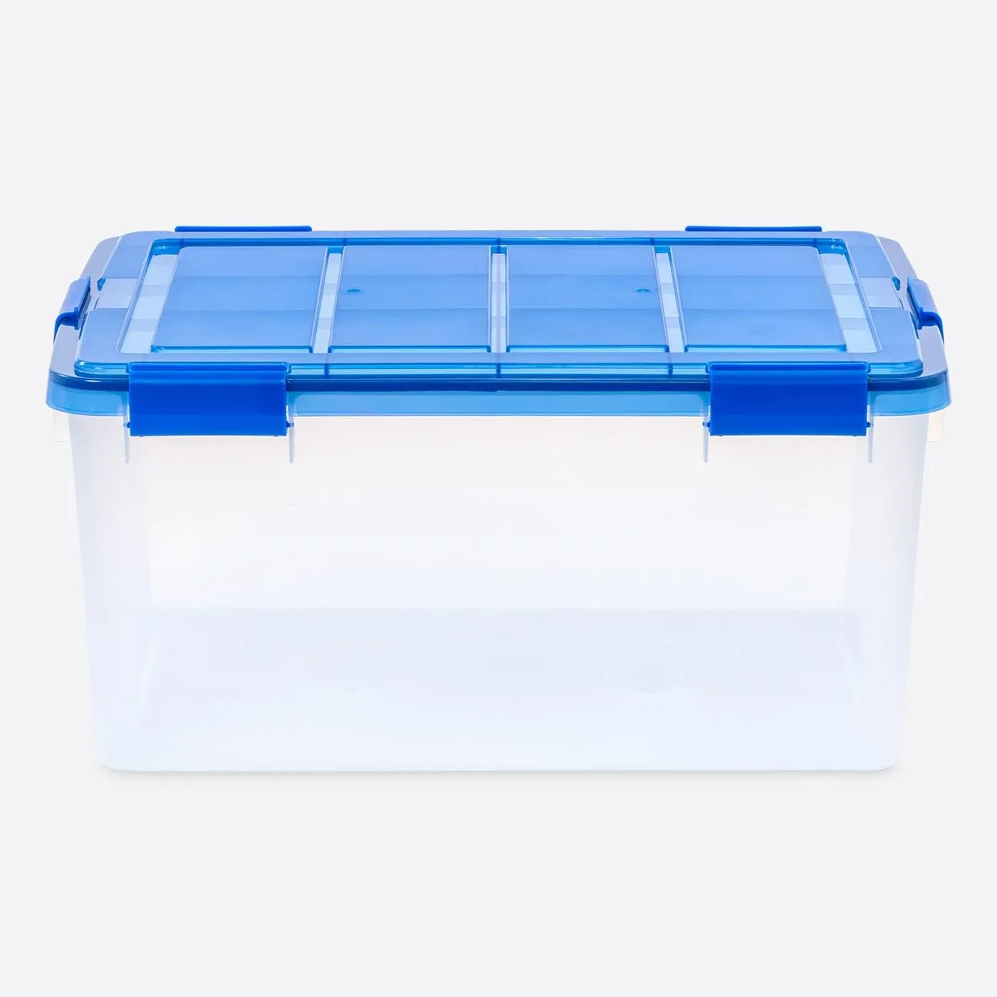 Iris Ultimate Weatherpro Storage Boxes, 23-5/8inL x 20-1/16inW x 16-3/16inH, 60 Qt, Clear, Set Of 4 Boxes