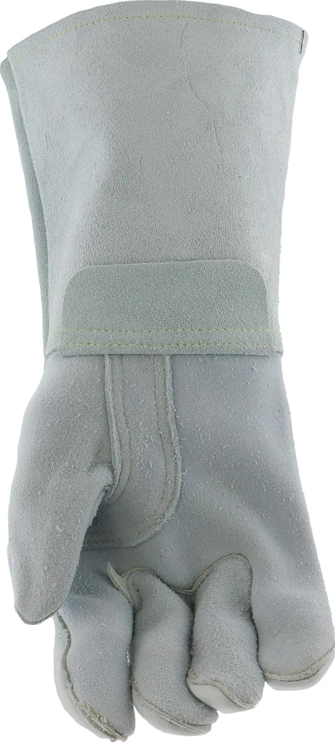IRONCAT Premium Grade Top Grain Elkskin Leather Welder's Glove, Cotton/Foam Lining, Gauntlet Cuff