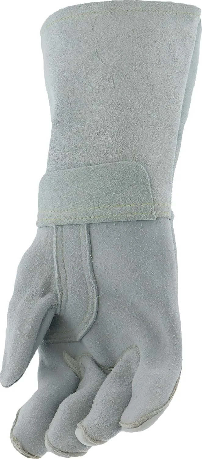 IRONCAT Premium Grade Top Grain Elkskin Leather Welder's Glove, Cotton/Foam Lining, Gauntlet Cuff