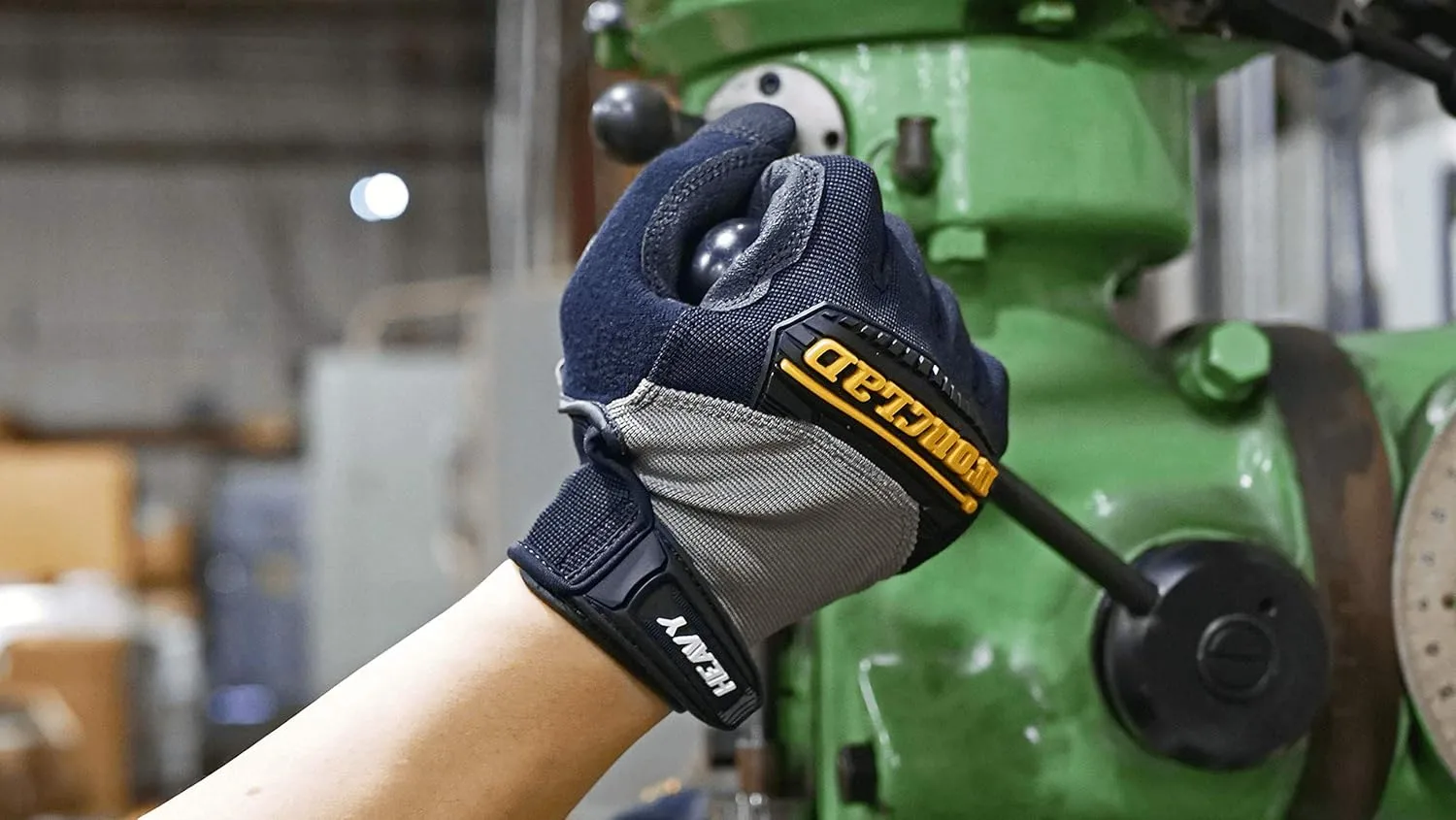 Ironclad Heavy Utility Work Gloves HUG, High Abrasion Resistance, X-Large, Black & Grey (1 Pair)
