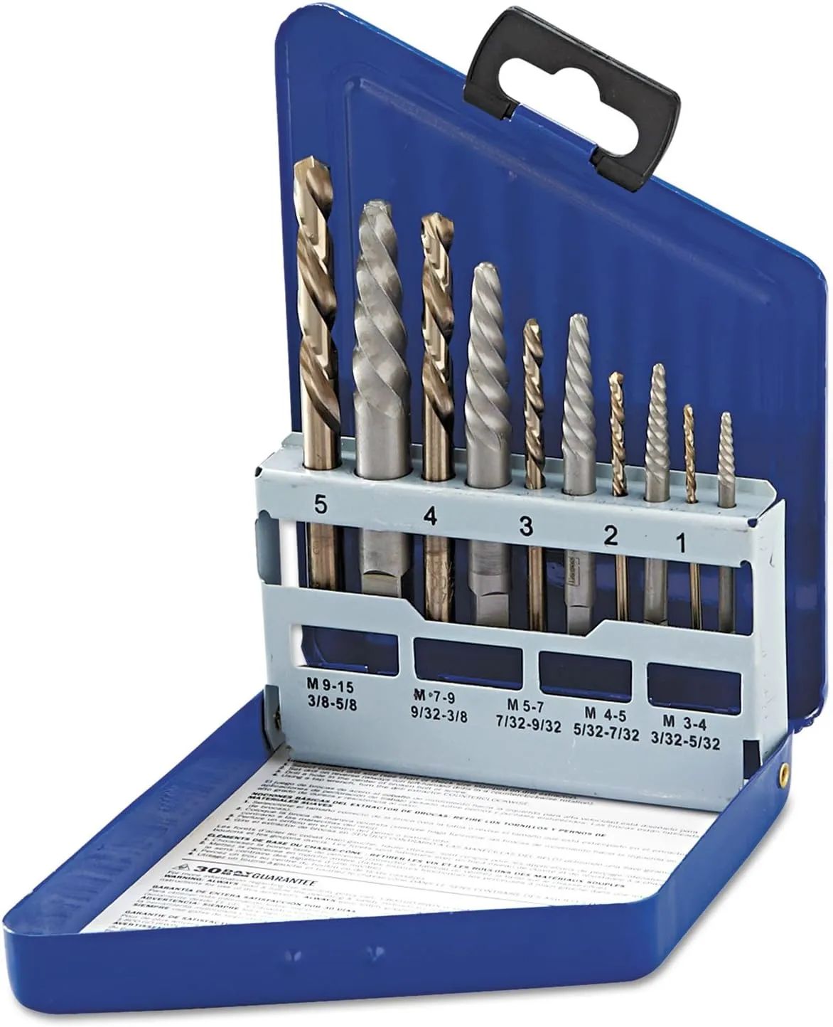 IRWIN HANSON Screw Extractor and Drill Bit Set, Spiral Flute