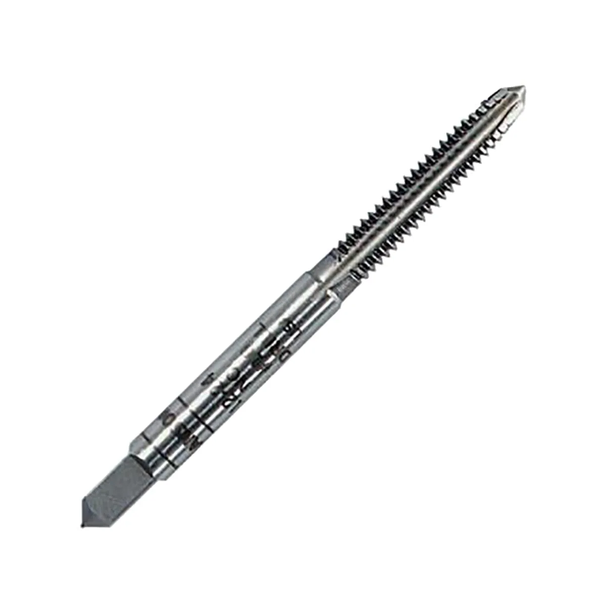 Straight Flute Tap: 9/16-12 UNC, 4 Flute, Bottoming Chamfer, 2B Class of Fit, Carbon Steel, Bright/Uncoated Finish