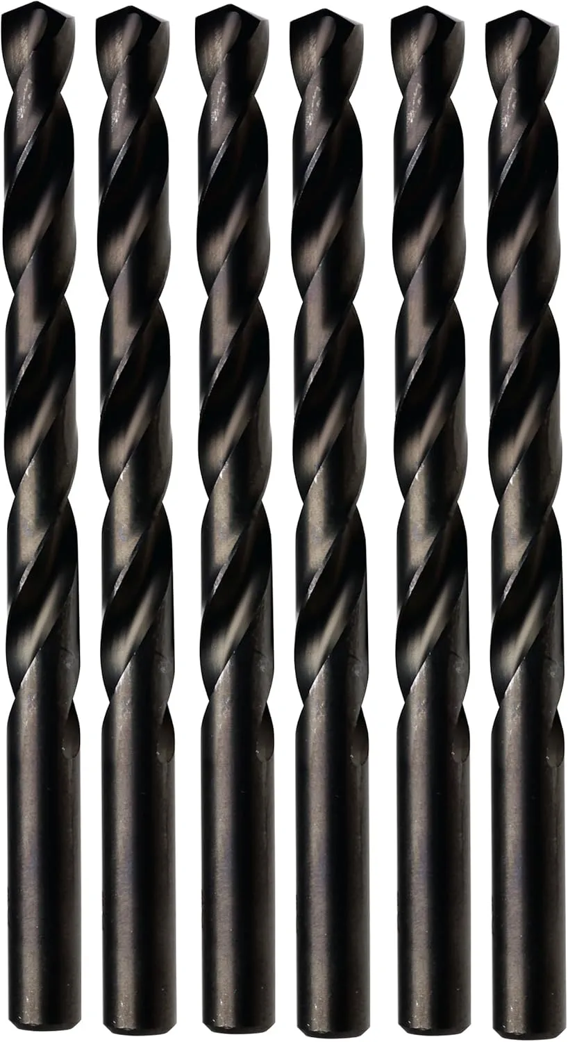 Irwin Tools 63527 27/64-Inch Black Oxide 135° Jobber Drill Bits, Pack of 6