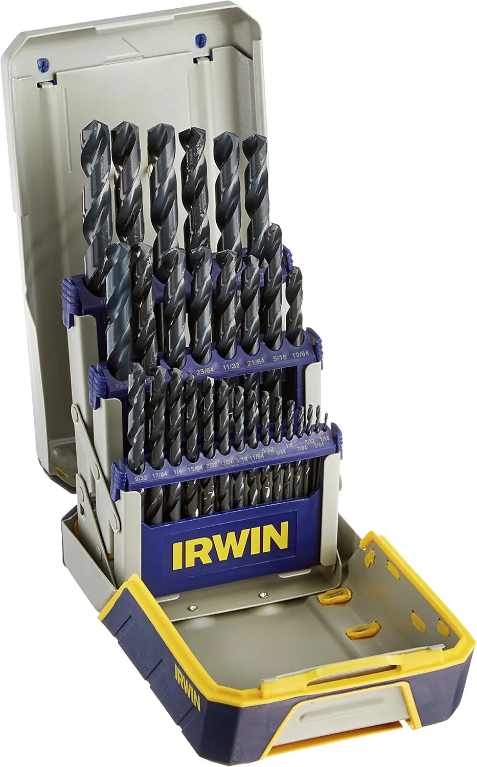 IRWIN 29-Piece Black Oxide Drill Bit Set 1/16 to 1/2 in