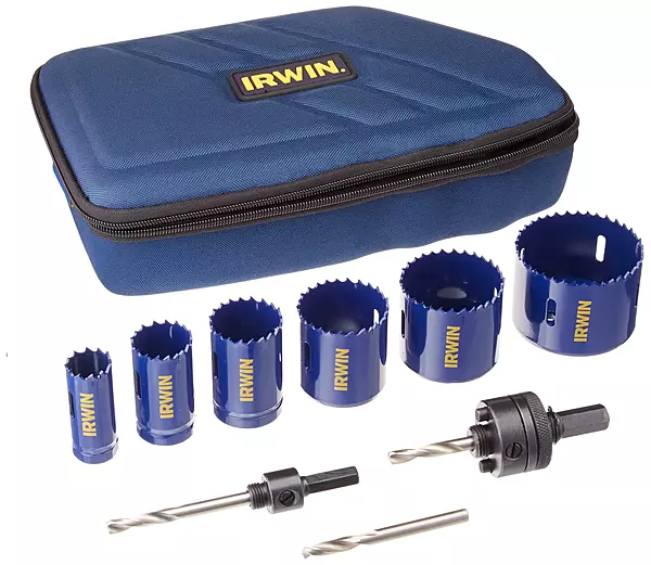 Irwin Tools IRWIN 3073003 Electricians Hole Saw Kit, 9-Piece