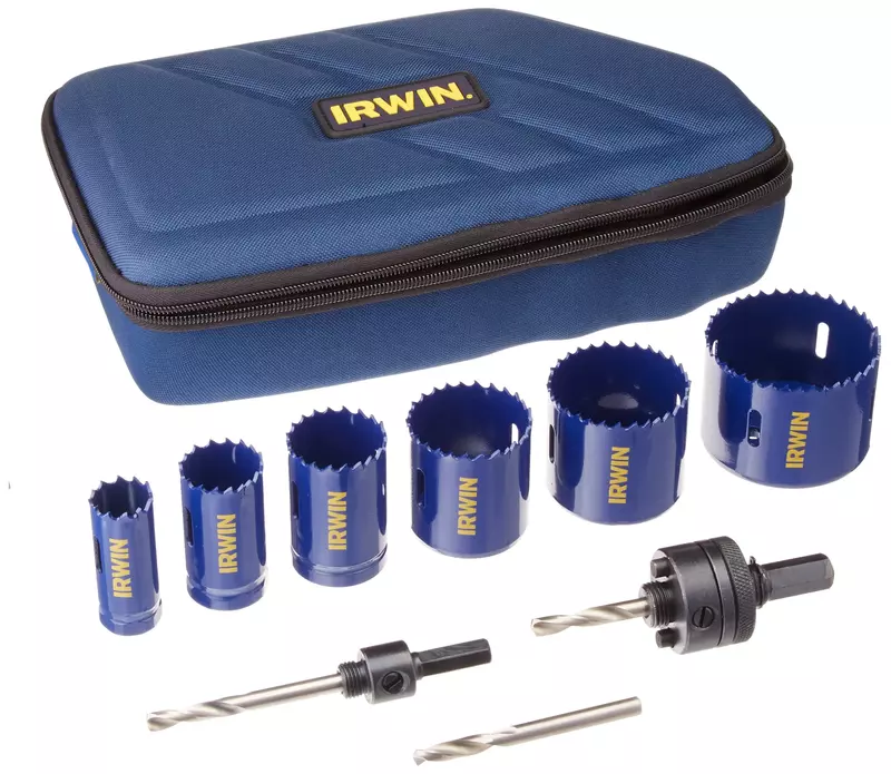 Irwin Tools IRWIN 3073003 Electricians Hole Saw Kit, 9-Piece