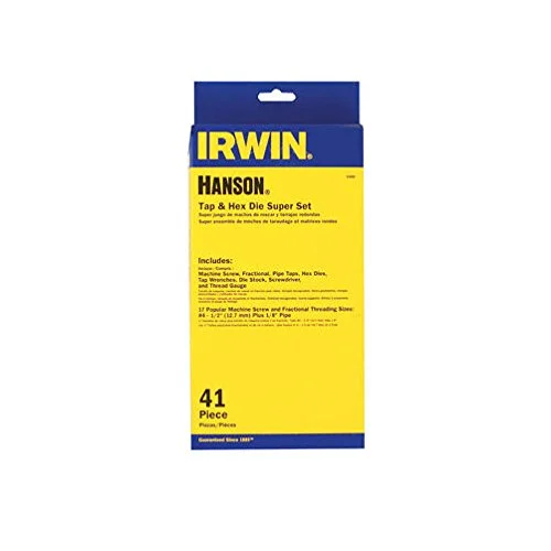IRWIN Hanson Tap and Die Set, 41 Pc, High Carbon Steel