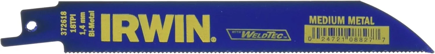 IRWIN Metal-Cutting Reciprocating Saw Blades, Bi-Metal