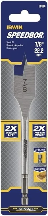 Irwin Speedbor 88814 7/8" Speedbor® 2000 Standard Length Flat Wood Boring Bit